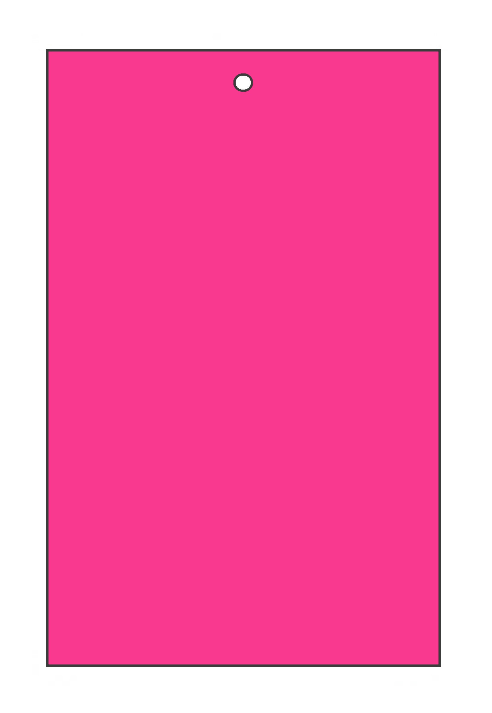 Blank Cards Tags Bright Pink Fluorescent with hole, no string